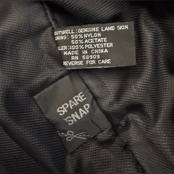 Roundtree & Yorke Men's Genuine Lamb Skin Lined Black Bomber Jacket Size- Medium - Picture 8 of 9